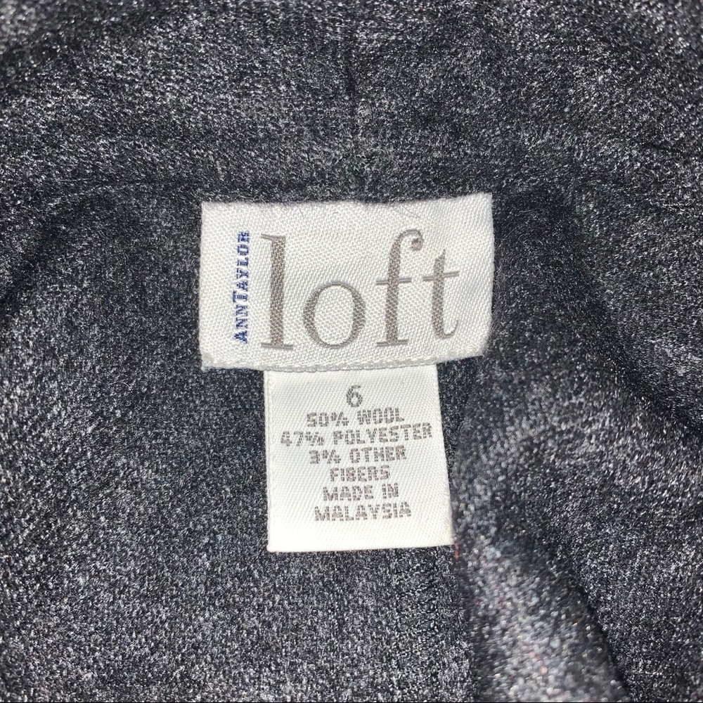 ✅ Ann Taylor LOFT Grey Wool Mini Skirt B19/13 - Picture 3 of 8